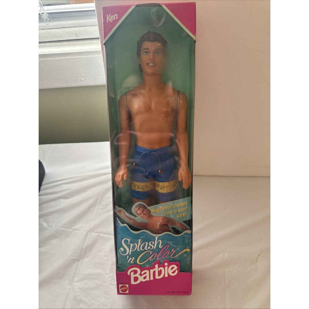 Vintage 1996 Mattel Barbie Splash 'N Color Ken Doll Magic Splash 16170 NEW NRFB